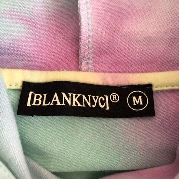 Blank NYC Womens Hoodie Pastel Tie-Dye Sweatshirt Medium - Picture 10 of 11